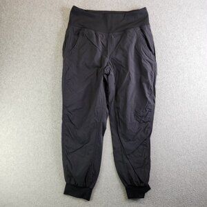 Prana Pants Womens M Black Jogger Softshell Yoga Waistband Hiking Packable